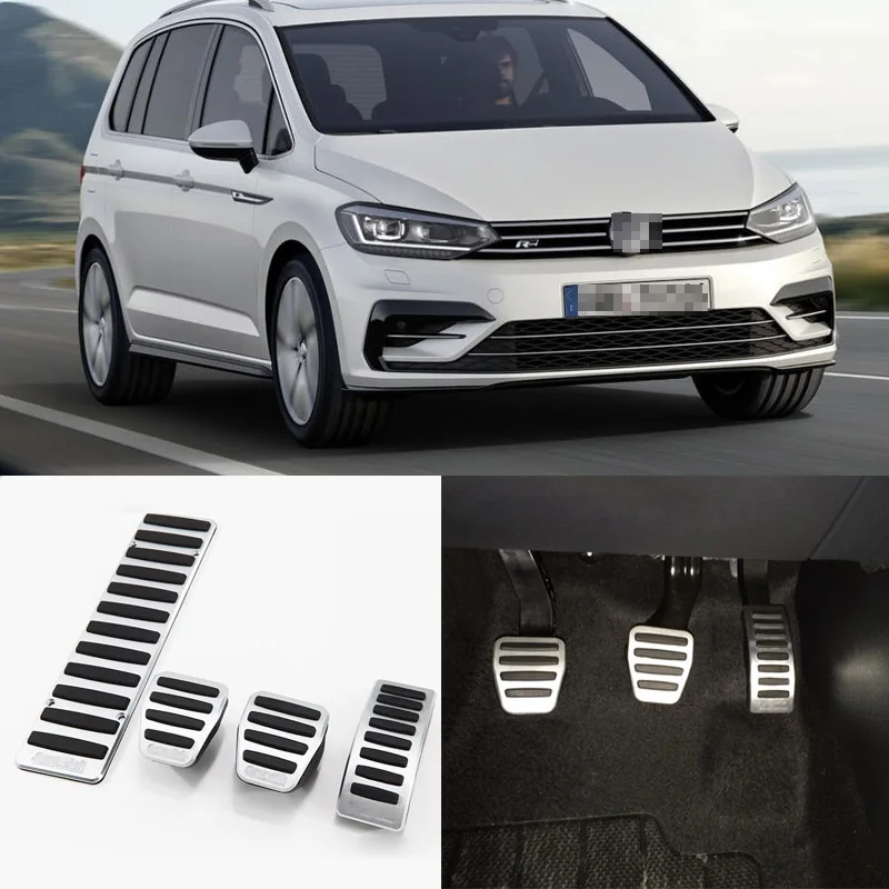 4 шт. алюминиевые противоскользящие подставки для ног VW Touran 2016 MT|brake pedal cover|pedal
