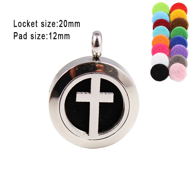 20 мм Крест Серебряный Магнитный из нержавеющей стали диффузор медальон кулон