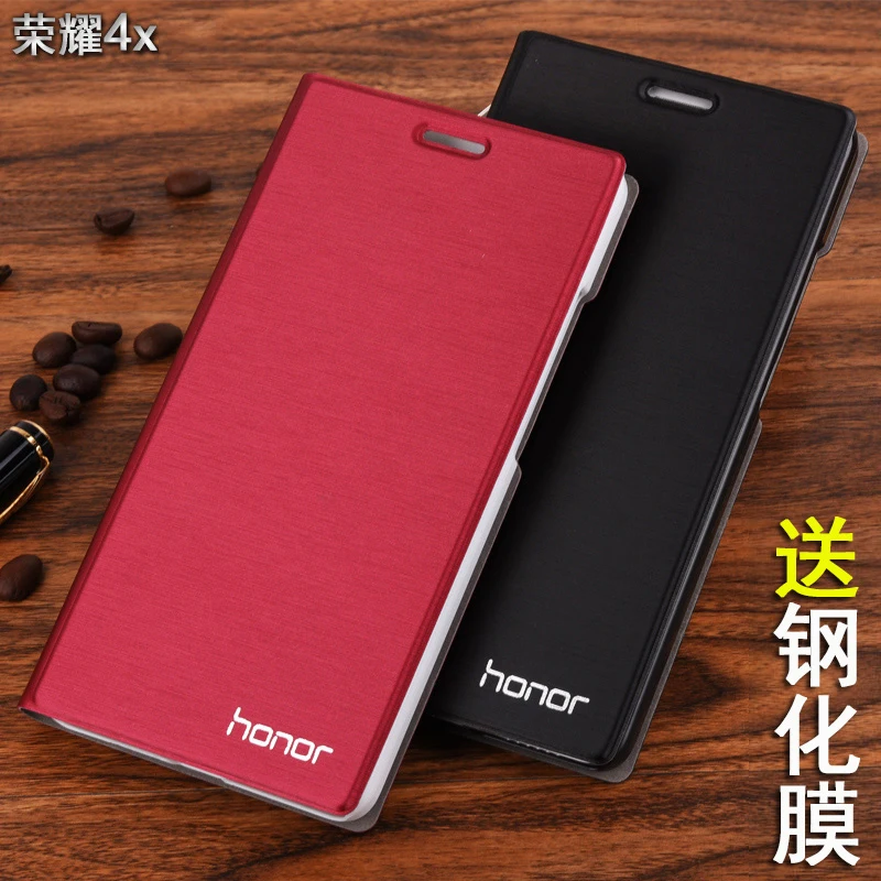 Чехол для книги подходит Honor 4X с функцией подставки и слотом карт