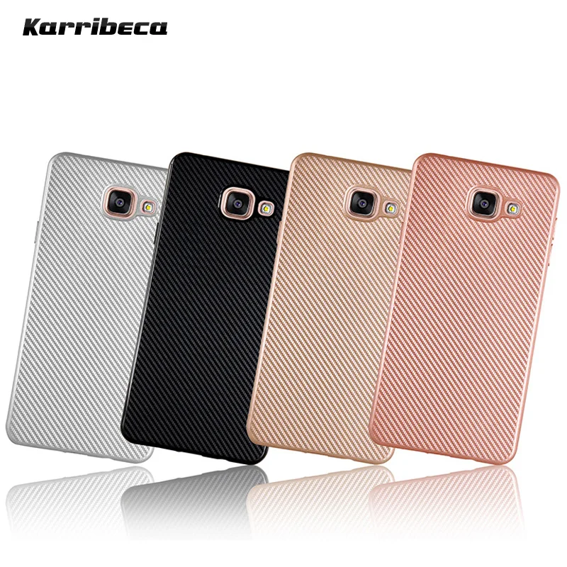 Carbon fiber silicone case for samsung galaxy a5 2016 SM-A510F/ds funda coque hoesje soft tpu cover kryt tok etui carcasa kilif |