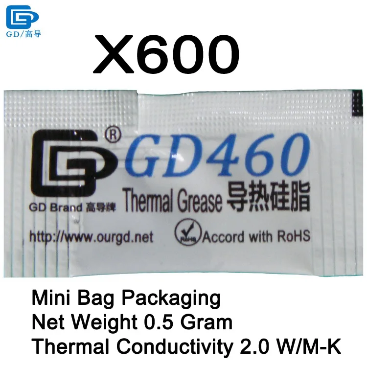 GD460-MB05 600Pieces GD460 Термальность проводящая силиконовая смазка паста штукатурка силикон радиатор соединение серебряные CN100 MB05 ST20 SSY1 SY3 SY7 SY15 SY30 - Цвет лезвия: GD460-MB05 600Pieces