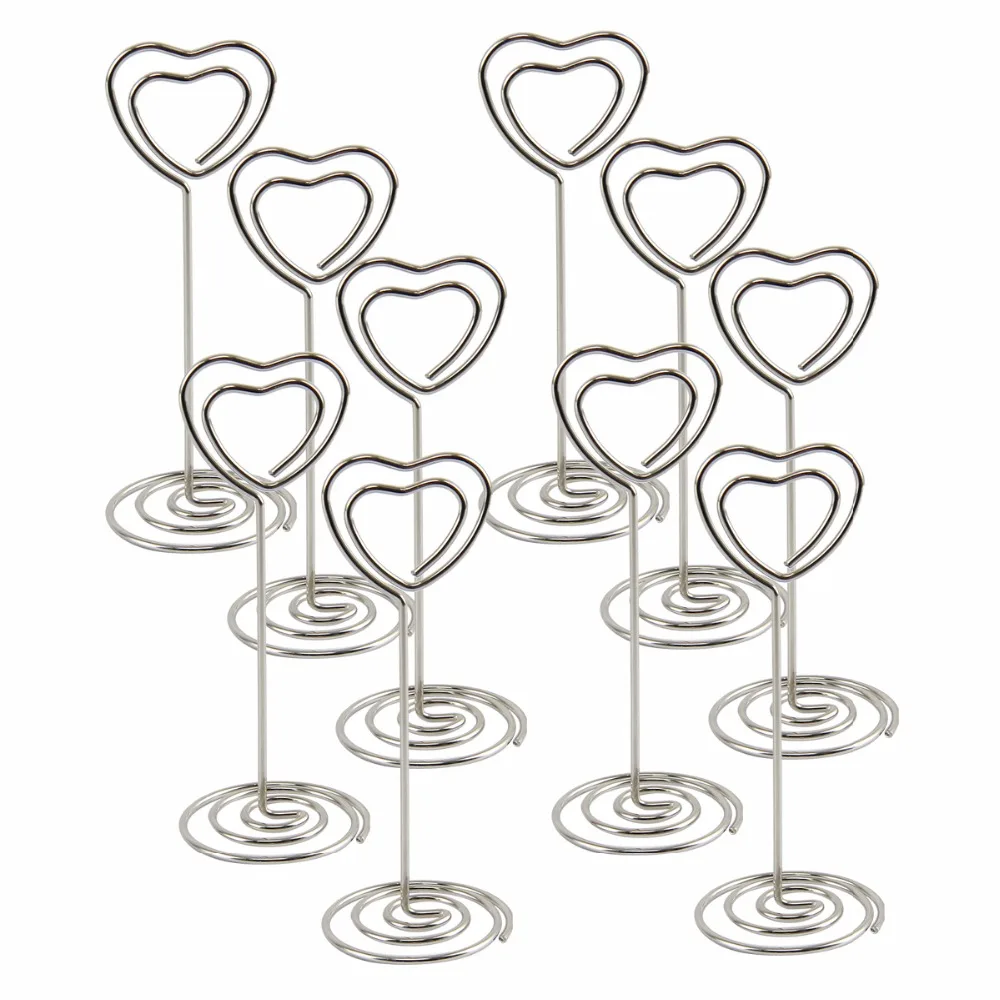 10 шт./компл. держатель для карт в форме сердца зажим фотографий табличка с номером