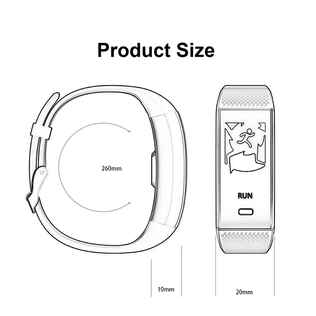 Спортивные Шагомер унисекс Смарт часы Bluetooth трекер Водонепроницаемость браслет