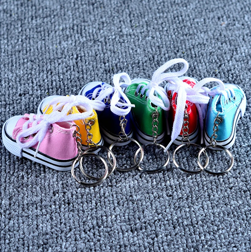 100 шт./лот Mini Hi Top холщовые брелки для кроссовок теннисной обуви спортивной брелок