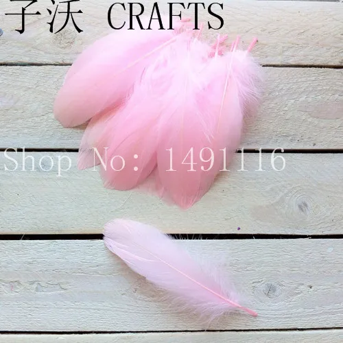 light pink Новинка! Клыков цвет 20 шт. качественные натуральные гусиные перья, 5-7 дюймов/13-18 см, сделай сам, ювелирное изделие украшение - Цвет: light pink