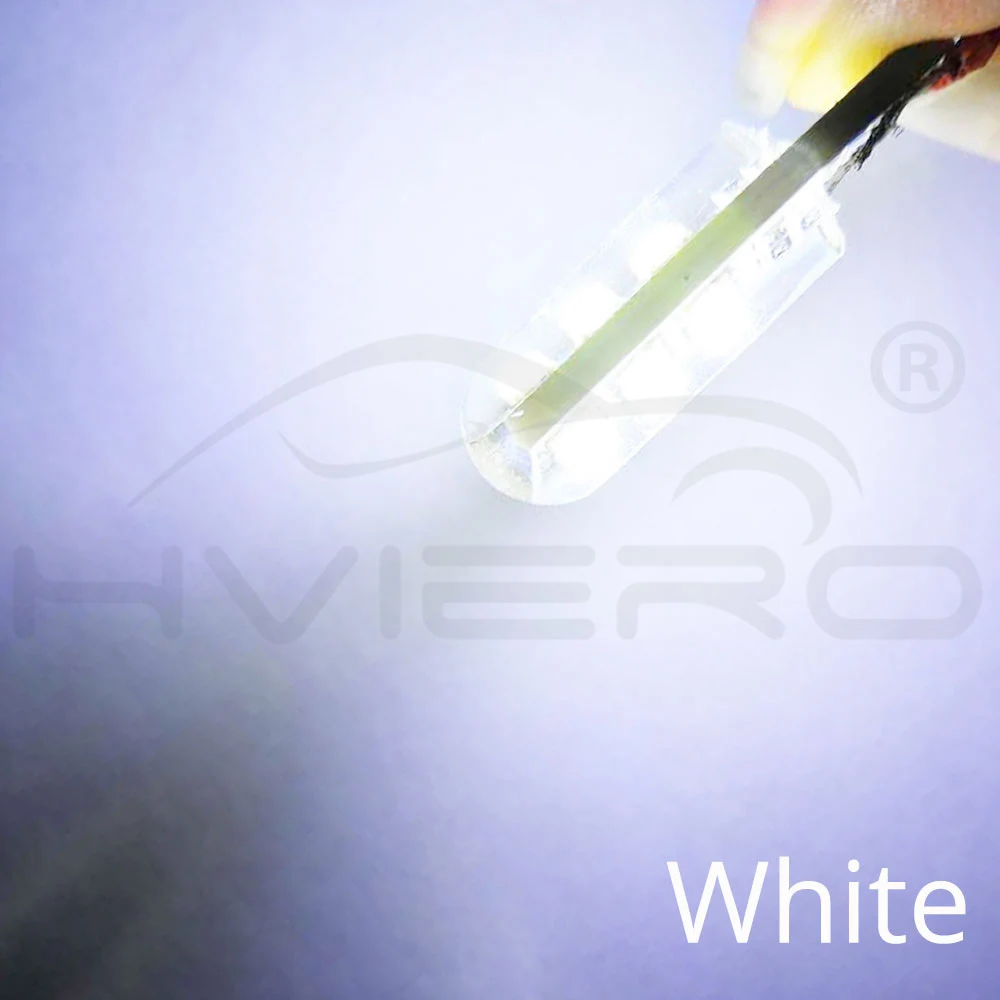 2х Белый Автомобильный светодиодный светильник T10 W5W DC 12V Canbus Free 12SMD силиконовый IP65 Водонепроницаемый 194 светодиодный светильник на танкетке без ошибок парковочный противотуманный светильник