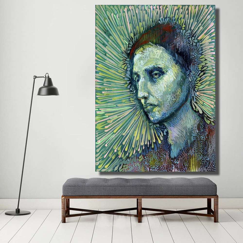 QK деятель живопись люди спать на поле картина маслом холсте настенные панно для