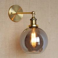 american vintage wall lamps glass ball retro loft wall sconces bedroom living room hallway light fixtures arandela de parede