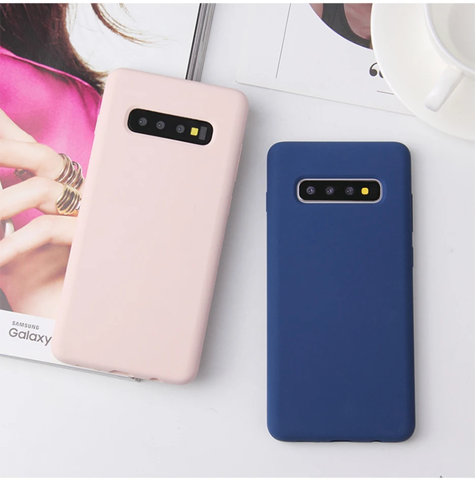 CHYI настоящий Жидкий чехол для samsung Galaxy s8 s9 s10 note10 plus чехол для телефона мягкий силиконовый чехол для samsung a50 a70 a20e m30s