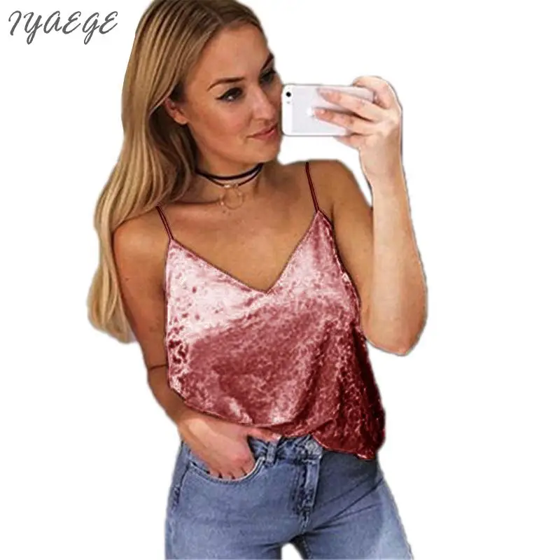 Женский бархатный топ на бретельках соблазнительный камзол без рукавов Топики