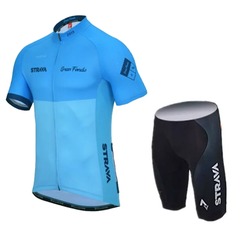 6 STRAVA одежда для велоспорта Pro Team Набор велосипедов с коротким рукавом Майо Ciclismo мужские велосипедные Джерси комплекты летние дышащие - Цвет: 6