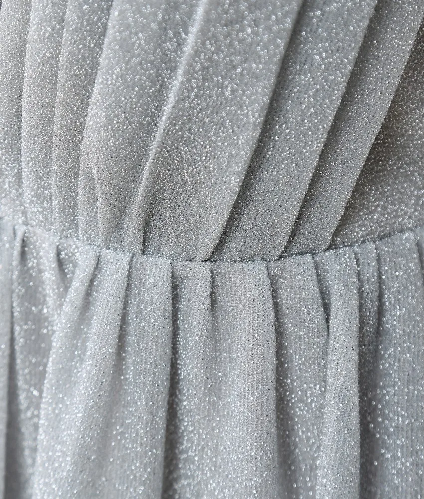 

2017 New Design Sequin One Shoulder Pleat Formal Evening Party Dress Sleeveless A Line Lace Up Gowns Custom Made for Women