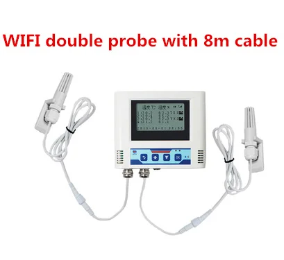 

Environmental monitoring host wifi temperature and humidity sensors Wireless network transmission double probe transmitter