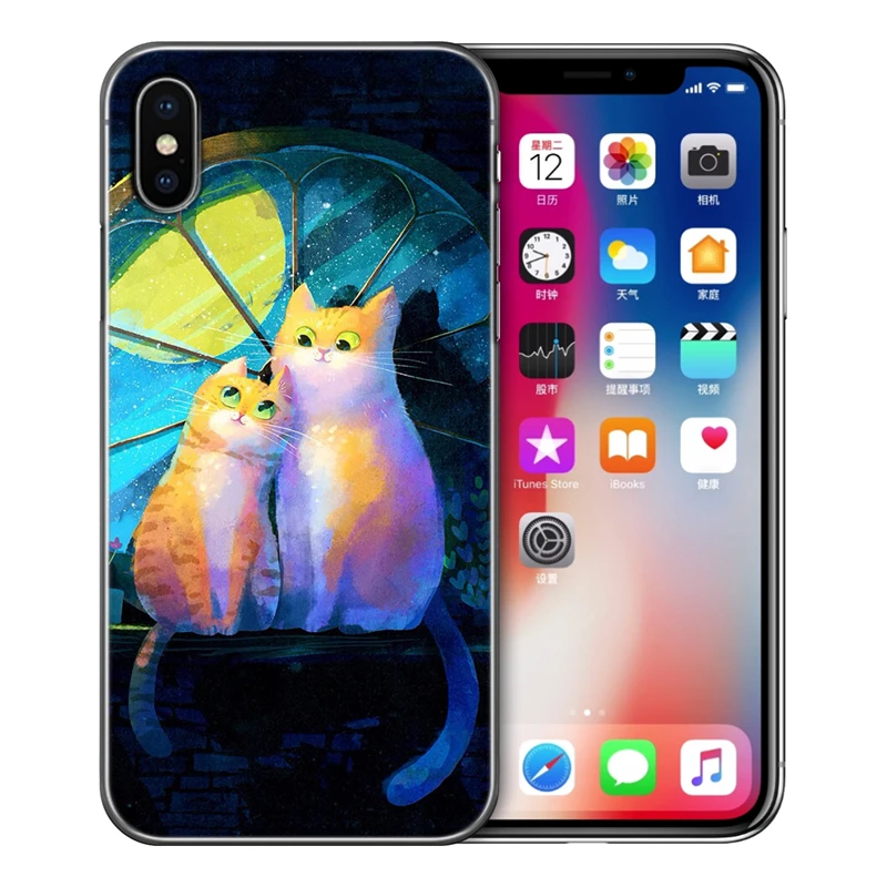 Чехол для телефона с изображением кота из мультфильма чехол iPhone 5 5S SE 6 6S Plus 7 8 XS Max X