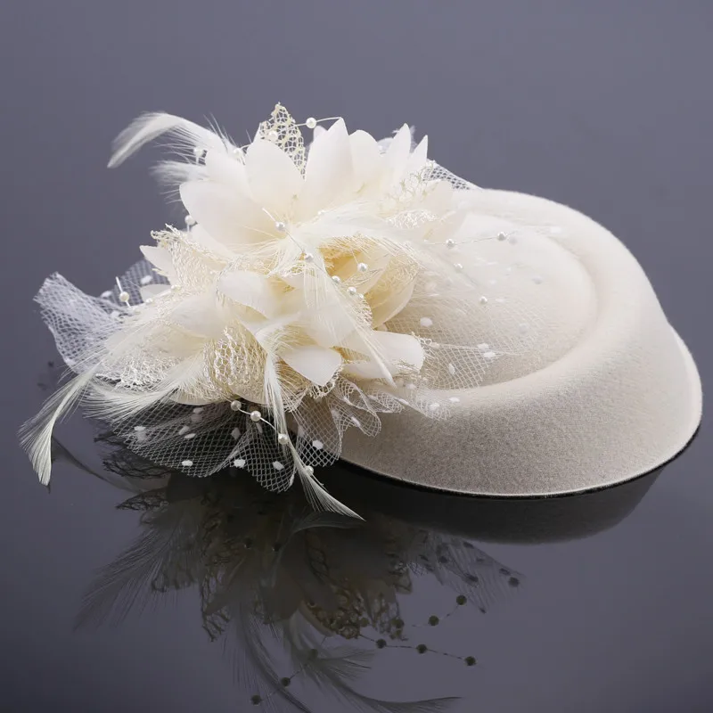 Женский вуалетка с перьями и свадебные вечерние аксессуары для волос невесты 1