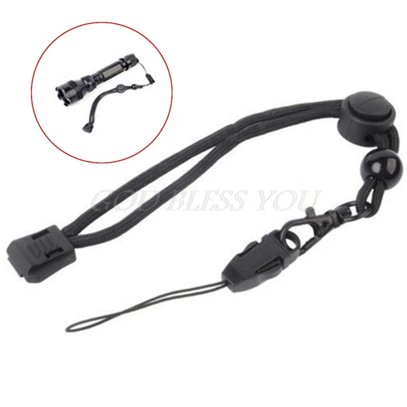 Тактический военный Паракорд ремешок с кнопкой для фонарика ключи нож Прямая