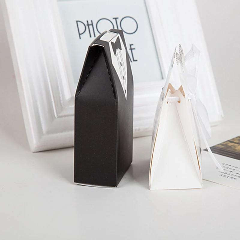 10pcs Bride and Groom Candy Box for Wedding Sweet Bag Favors GiftS Guest Ribbon Mariage Souvenirs Decoration | Дом и сад