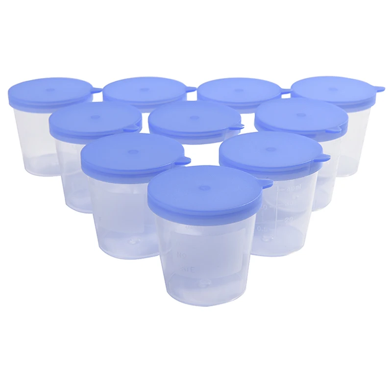 10 PCS Plastic Cup 40ML Urine Container Specimen Cup Sample Bottle Vol Molded Graduation ML And Oz PP EO Sterile Blue Cap
10 PCS Plastic Cup 40ML Urine Container Specimen Cup Sample Bottle Vol Molded Graduation ML And Oz PP EO Sterile Blue Cap