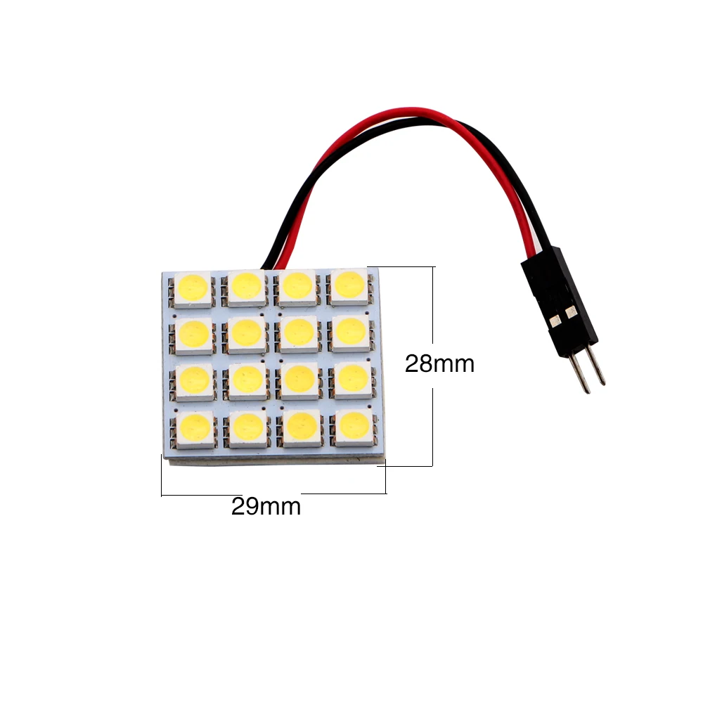 YM E Bright 4 200 шт./лот Белая светодиодная панель 5050 16 SMD C5W T10 Festoon Dome интерьер