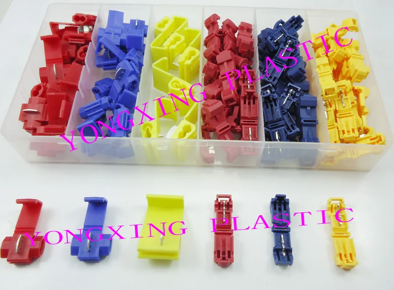

97pcs/box Blue Red yellow Quick Splice insulated terminal Wire Connector Solderless Scotch Lock Gauge 22-10AWG(0.5-6.0mm2)