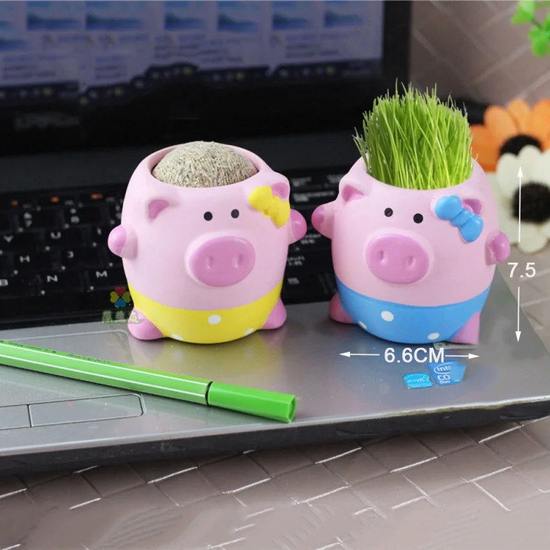 Новый год Kawaii маленькие животные керамический цветочный горшок свинья слон Ежик