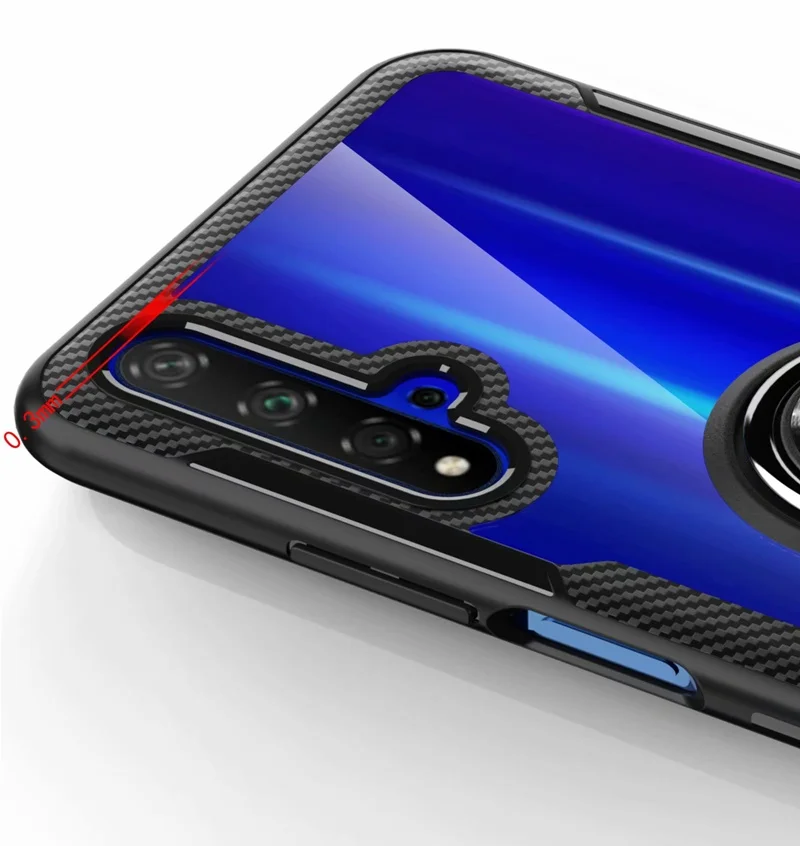 Чехол для huawei honor 20 чехол honor 20 Pro прозрачный Стенд для колец на палец Магнит мягкий чехол для huawei honor 20 pro Чехол kimTHmall