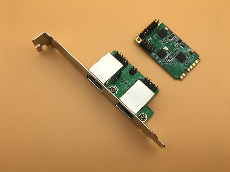 Мини Сетевая карта PCI E Gigabit Ethernet двойной порт 10/100/1000 Мбит/с проводной сетевой