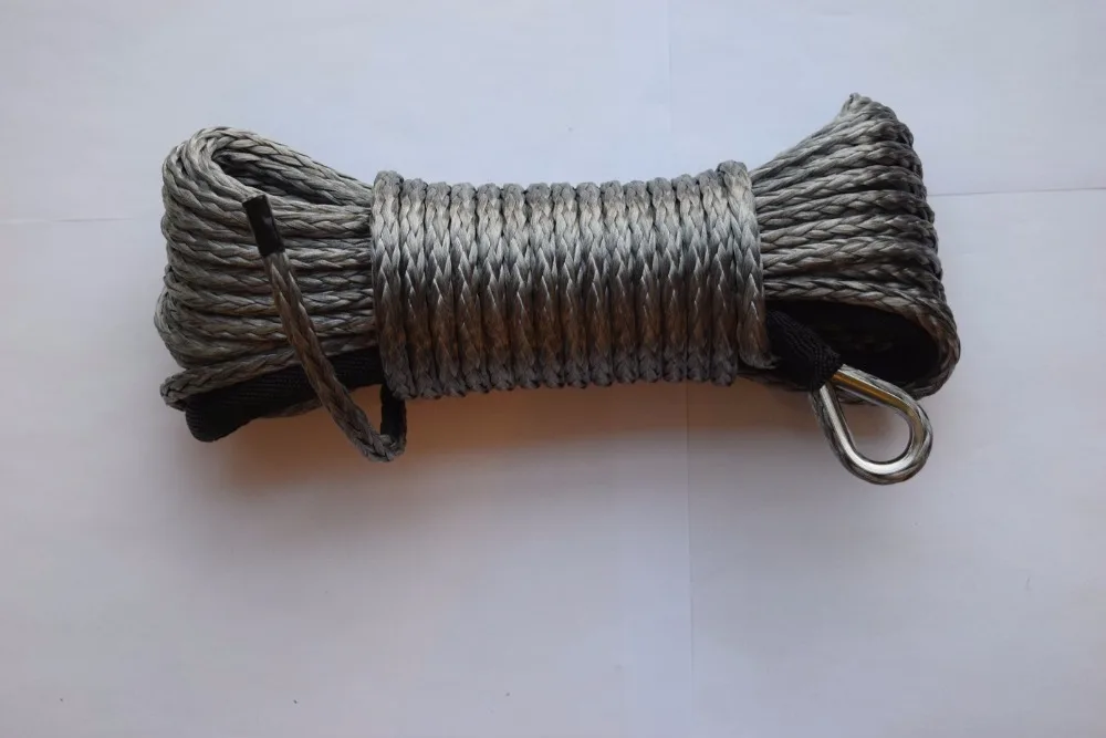 

Grey 6mm*15m ATV Synthetic Winch Rope,Boat Winch Cable,Off Road Rope,Spectra Winch Rope
