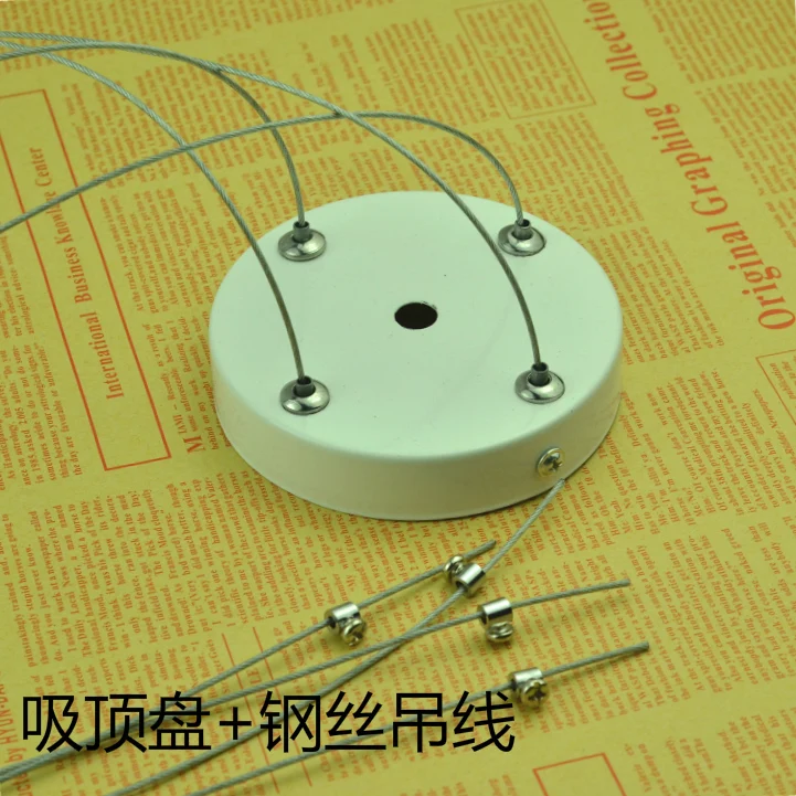 Черная/Золотая люстра Потолочная трос из стальной проволоки выдвижной сделай