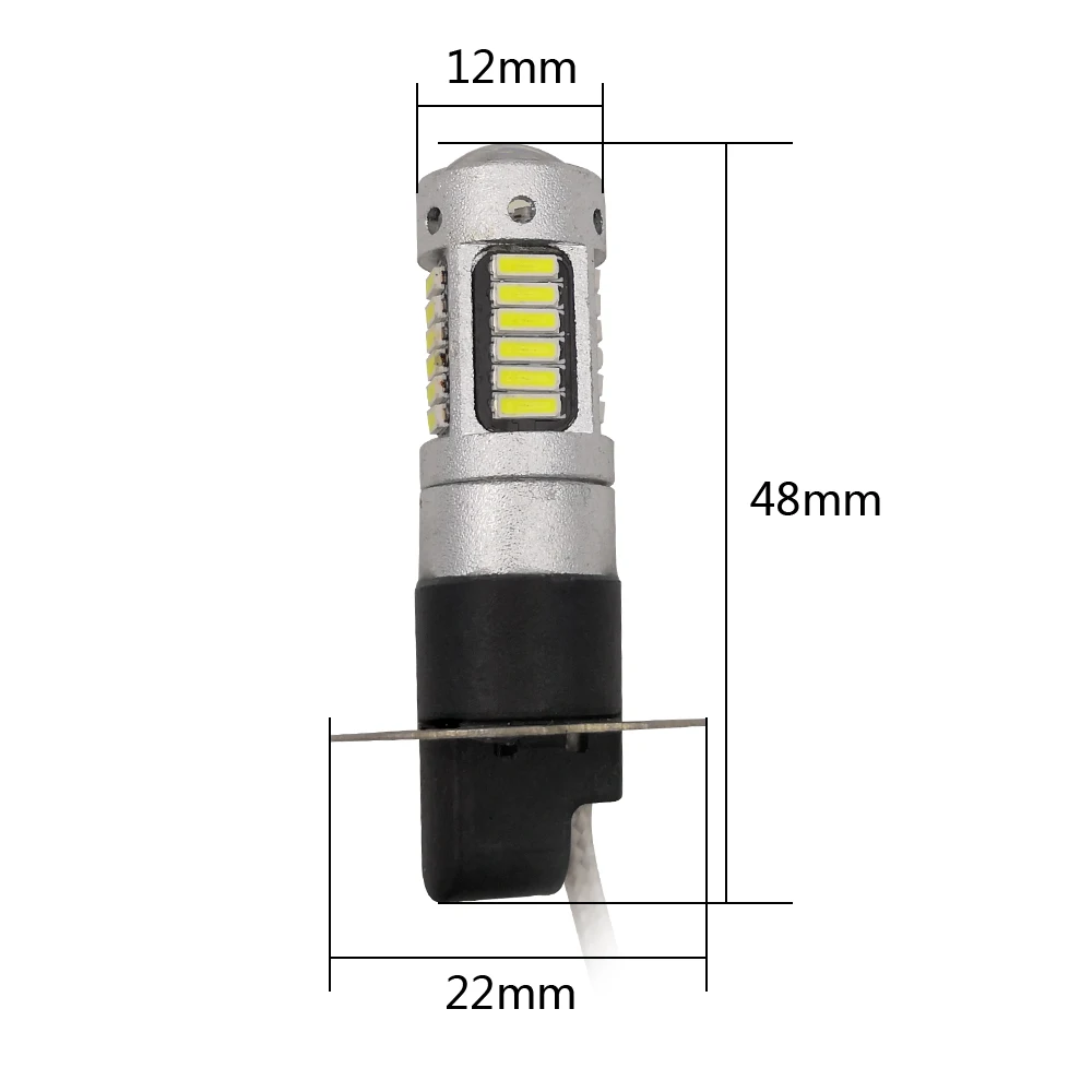 2 шт 12V H3 880 881 T10 4014 30SMD светодиодный белые Противотуманные фары дневные DRL