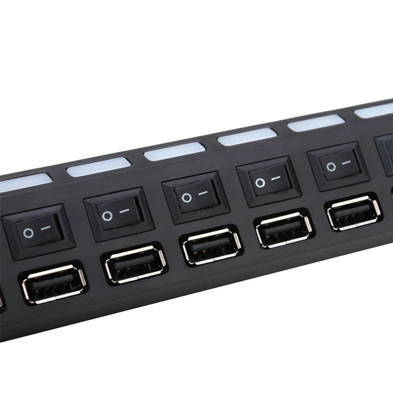 Micro usb-хаб 2,0 7 Порты и разъёмы USB концентратор с включения/выключения USB разветвитель адаптер высокого Скорость периферийные аксессуары для планшетных компьютеров