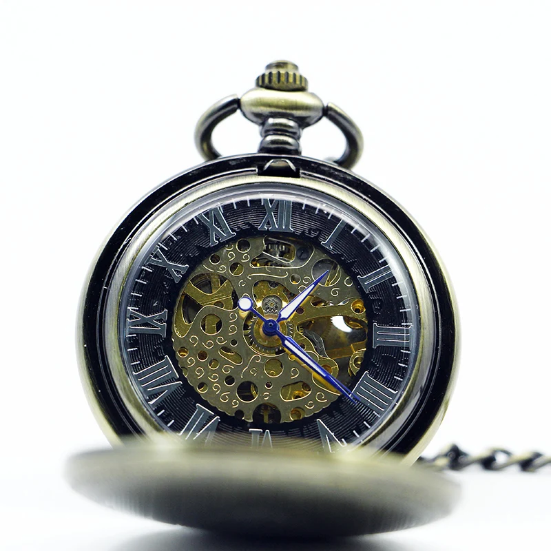 Antique Throne Noble Badge Gentleman Mechanical Pocket Watch Vintage Pendant Necklace Bracelet Steampunk Clock Gift