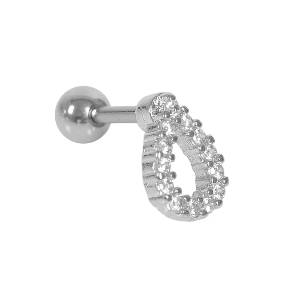 1Pcs Surgical Steel Crystal Different Design Ear Studs Cartilage Earrings Tragus Helix Piercing Gauges Lip Rings | Украшения и