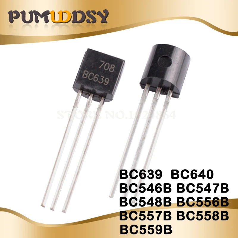 100 шт. BC639 BC640 BC546B BC547B BC548B BC556B BC557B BC558B BC559B в он-лайн транзисторный Триод TO-92 0.1A IC