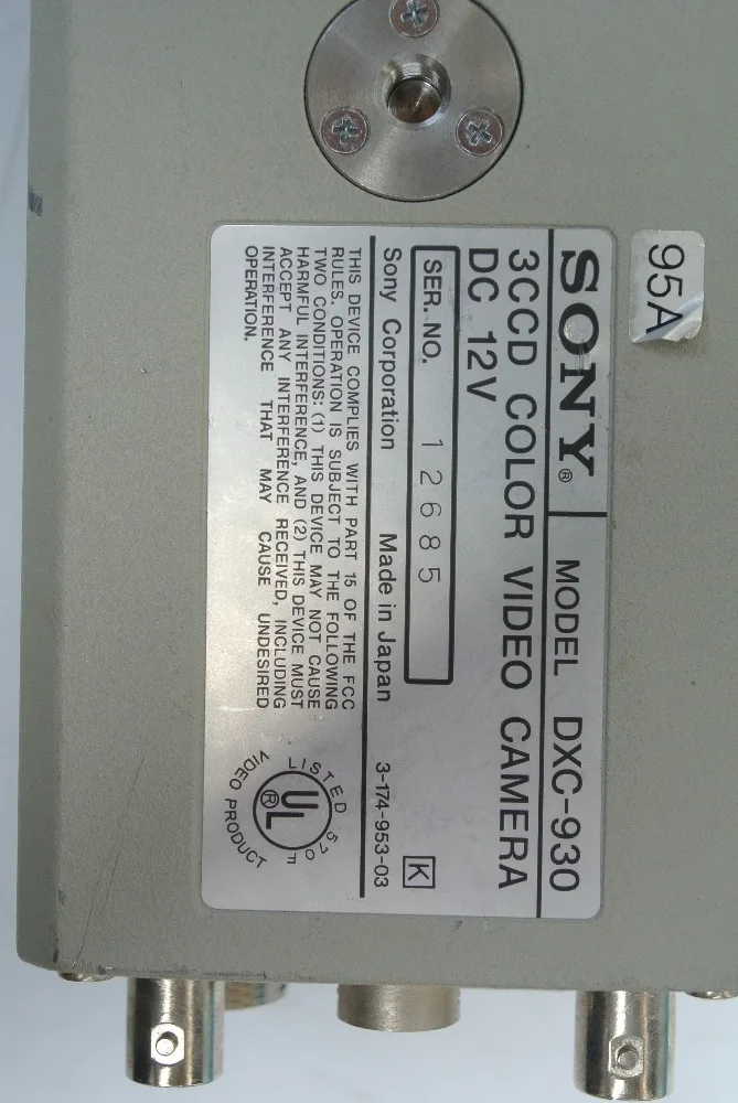 SONY DXC 930 3CCD VCL 712BXEA используется в хорошем состоянии с бесплатной