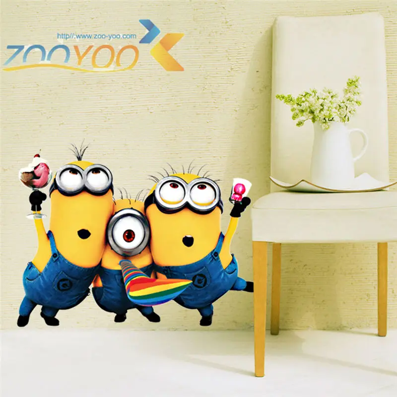 Мультяшные настенные наклейки для детских комнат ZooYoo1406S декоративные adesivo де parede