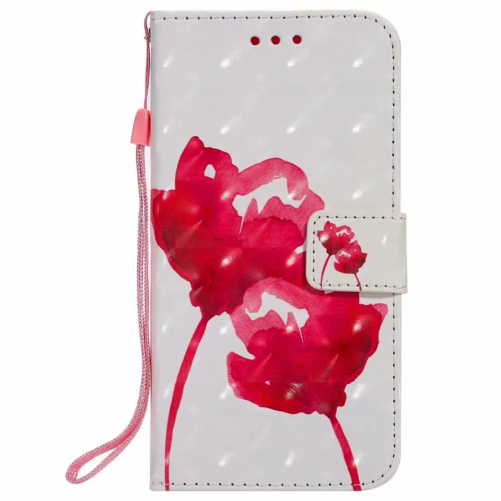 Кожаный чехол-бумажник с 3D рисунком для iPhone 11 Pro MAX 5 5S SE 6S 6 7 8 Plus X XR XS Max, откидной Стильный чехол с отделением для карт