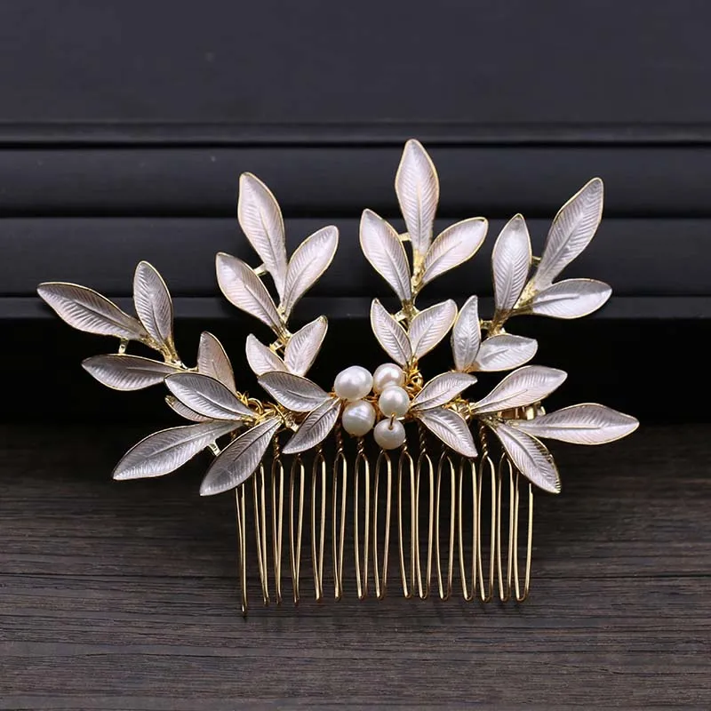 Романтические Бусы из жемчуга в форме цветка гребень для волос свадебный