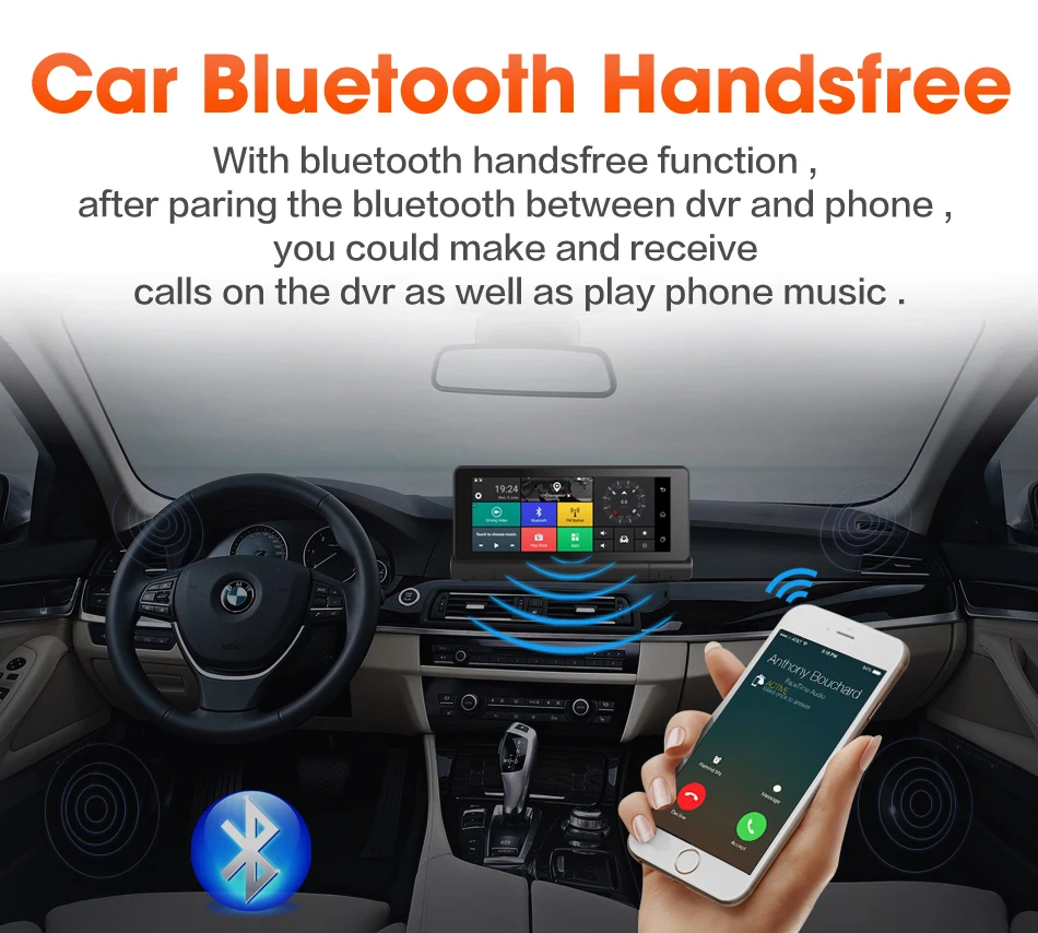4 г ADAS Видеорегистраторы для автомобилей GPS навигатор Камера 6.84 &quotAndroid 5.0 Bluetooth HD