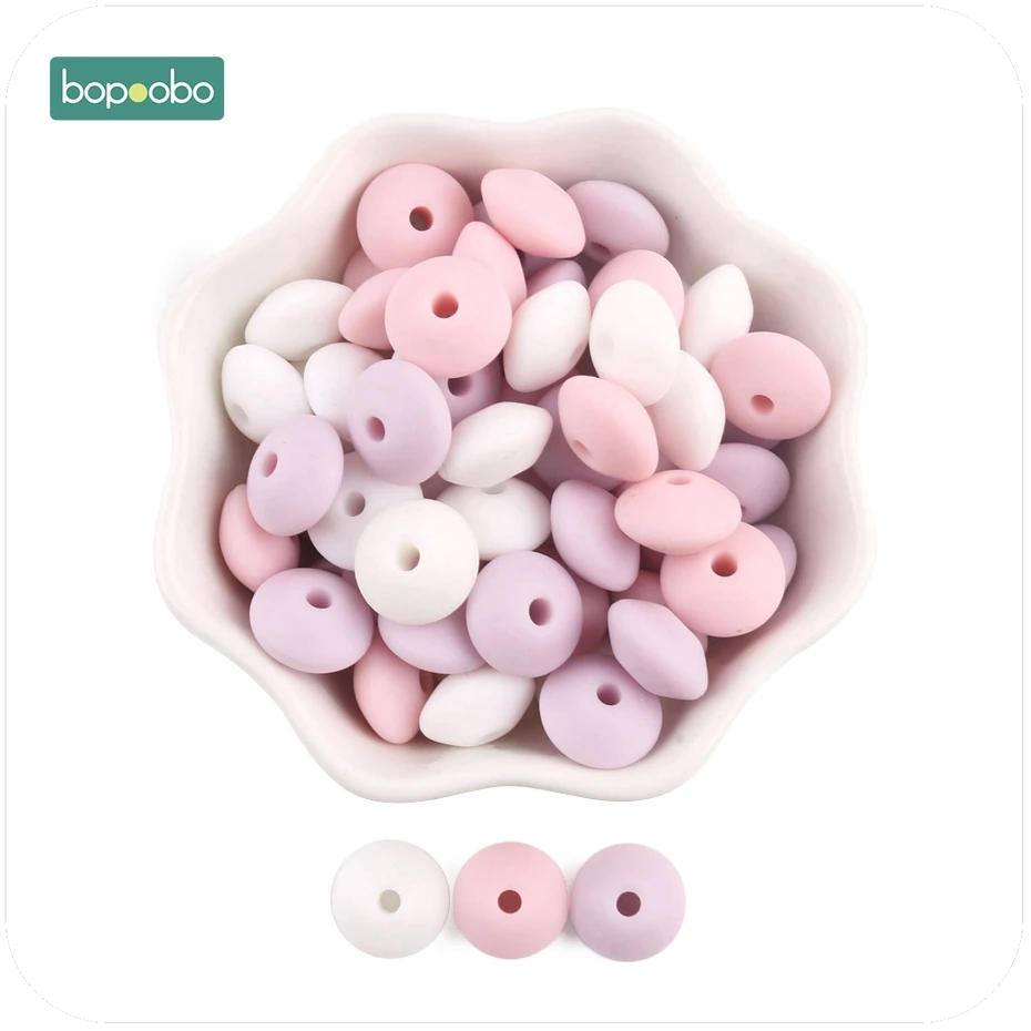 Bopobo, 12 мм, 20 шт., силиконовые бусины, Abacus, чечевица, детский прорезыватель, сенсорные, сделай сам, рукоделие, жевательные, органические бусины, Детские Прорезыватели