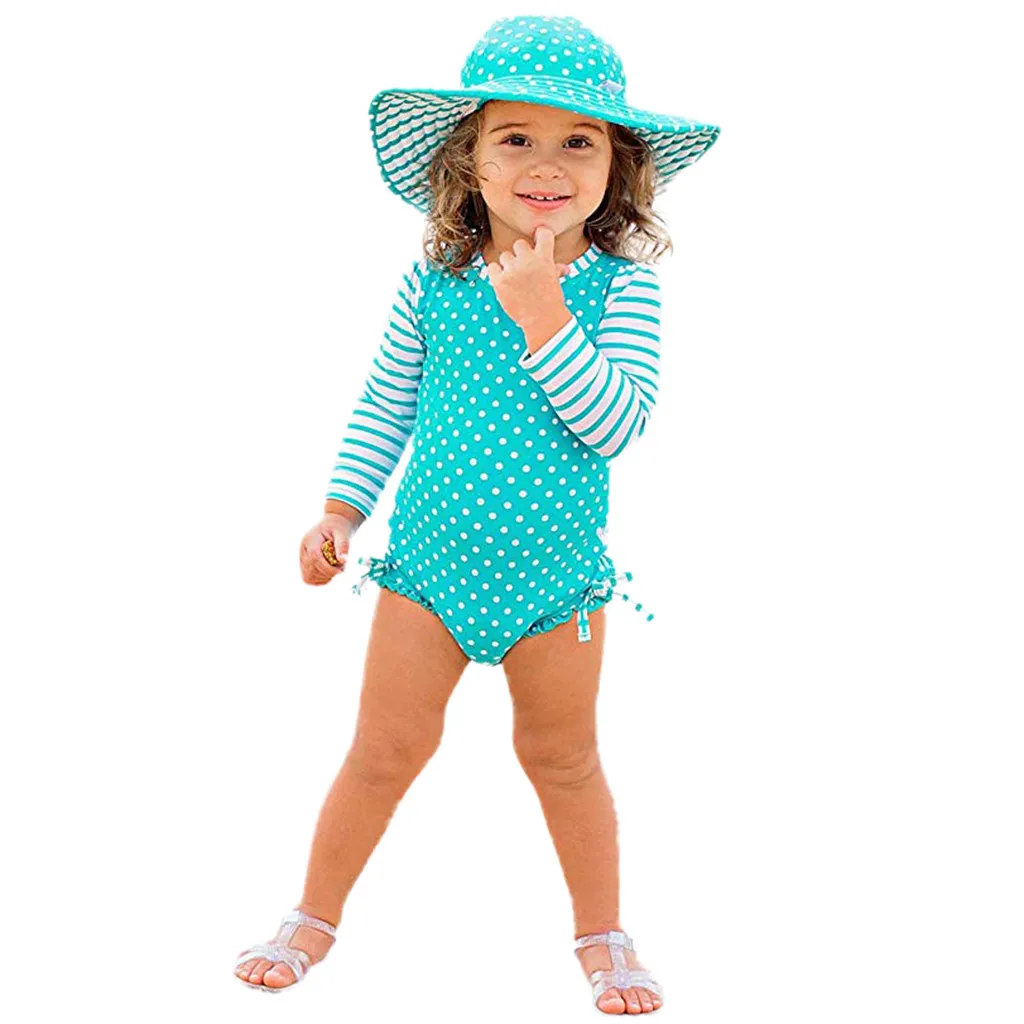 Детские купальники для девочек слитные купальные костюмы из полиэстера