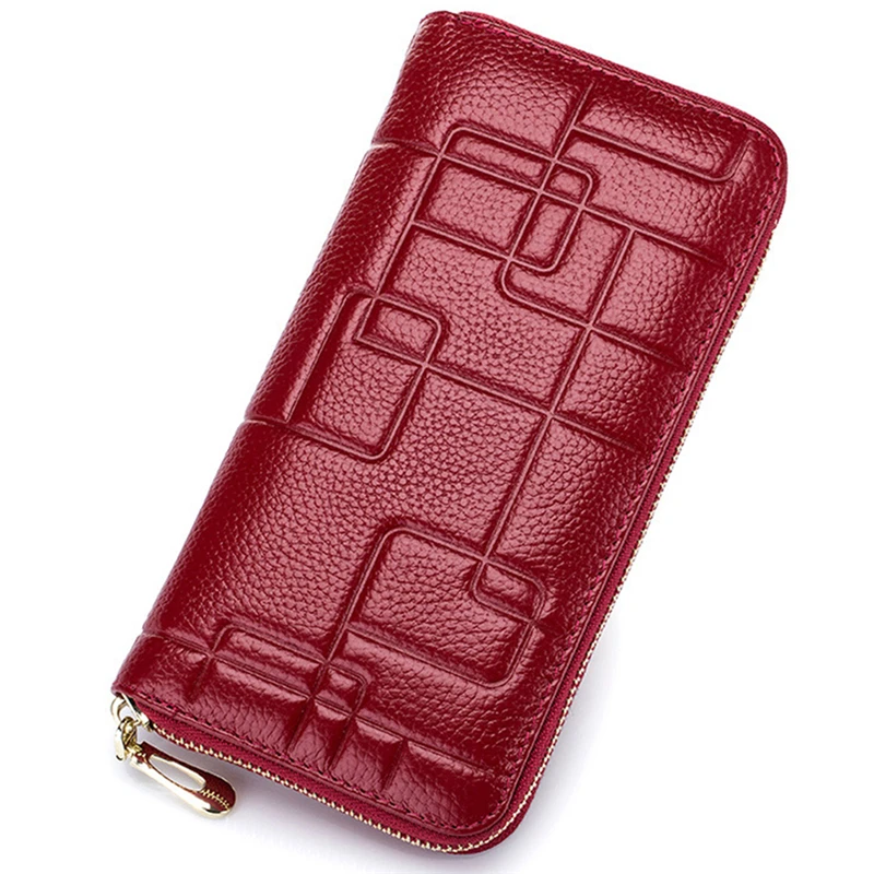 Женский кошелек HMILY из натуральной кожи Длинный дизайнерский Дамский бумажник на