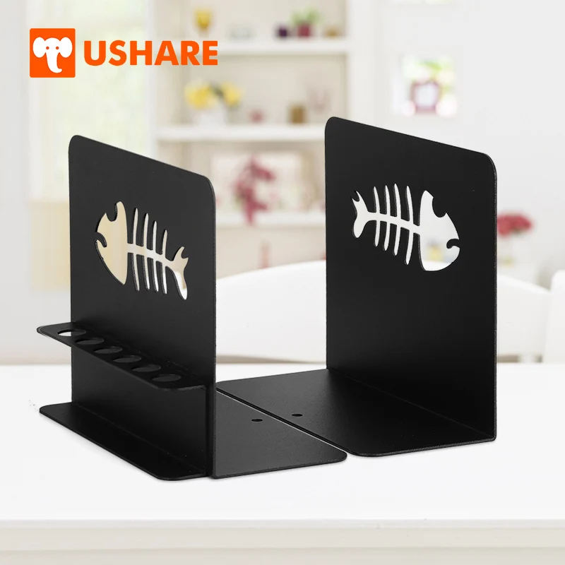 USHARE металлическая подставка для книг черный держатель аксессуары школьная полка