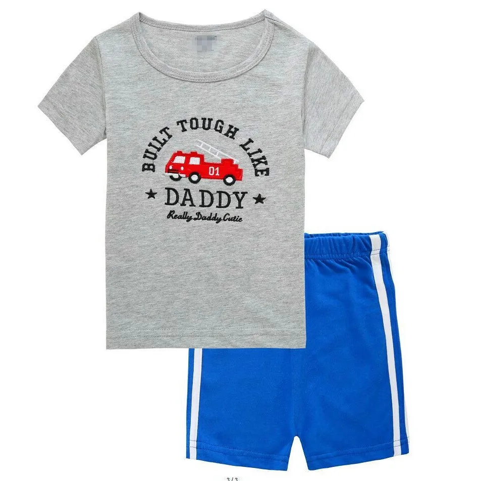 10 видов стилей комплект одежды для сна с рисунком транспортера Летняя хлопковая