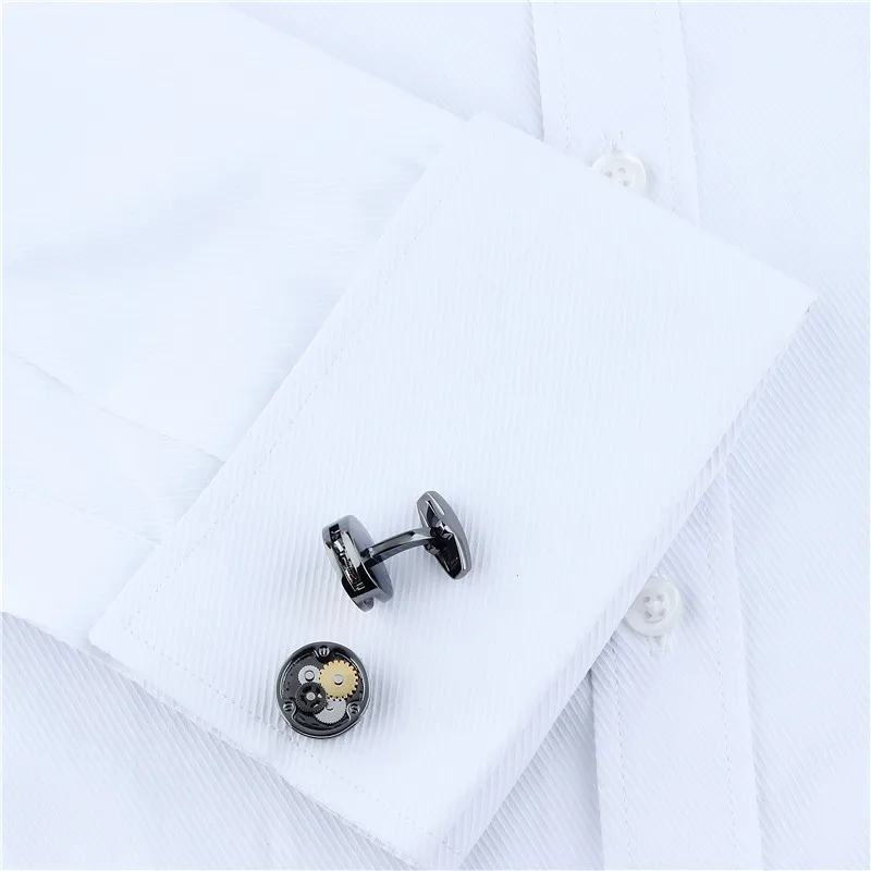 HAWSON запонка двигатель links рубашка для мужчин Slim Fit для мужчин бизнес запонки со встроенным механизмом