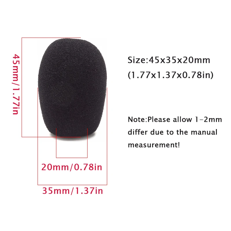 10 шт. Размер/45x35x20mm пена для гарнитуры микрофон крышка телефонная гарнитура чехол