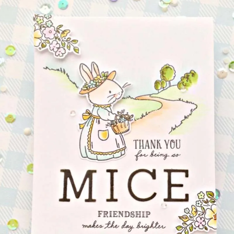 Mother mouse штампы для резки металла и четкие DIY Скрапбукинг трафарет открыток бумага