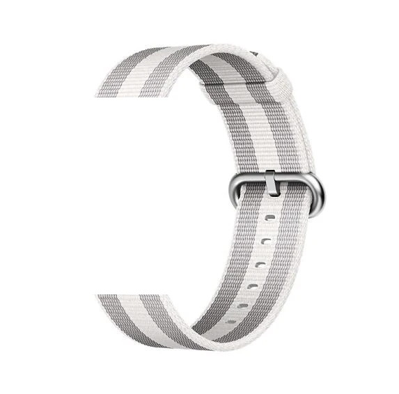 Ремешок 22 мм 20 мм для samsung gear sport S2 S3 Classic Frontier galaxy watch 42 мм 46 мм Pebble Time стальной ремешок huami amazfit bip - Цвет ремешка: stripe white