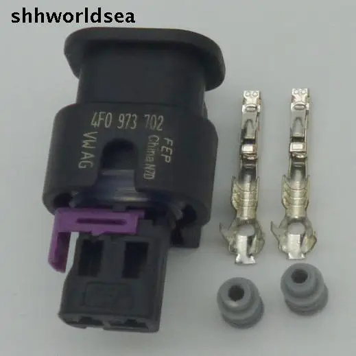 

shhworldsea 5/30/100sets 2pin 1.5mm connector auto socket 4F0 973 702 for VW&Audi