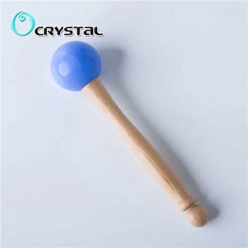 Blue Семь цветной каучук нападающий резиновый молоток для игры кристалл поющая чаша - Цвет: Blue